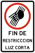 R-13-7 End of headlight use