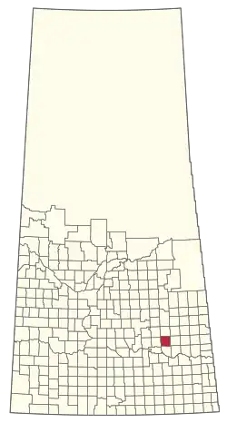 Location of the RM of Tullymet No. 216 in Saskatchewan
