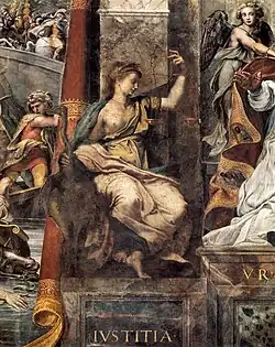 Fresco in the Sala di Costantino&nbsp;[it], Raphael Rooms, Raphael, c. 1520