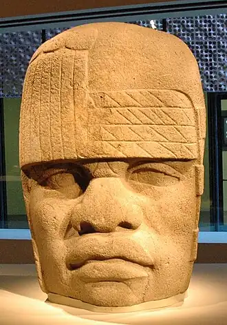 A stone head