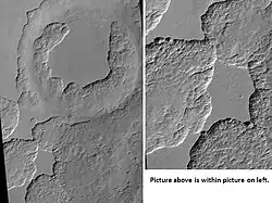 Scalloped terrain at Peneus Patera, as seen by HiRISE. Scalloped terrain is quite common in some areas of Mars. Image is from the Noachis quadrangle.