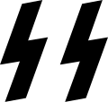 SS Doppel Siegrune, based on the sig Armanen rune, in turn based on the historical sowilo rune