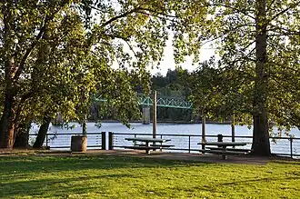 Sellwood Park along the Willamette River