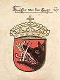 Serbian Emperor's coat of arms, Prussian ed. Chronicle of the Council of Constance (before 1437)