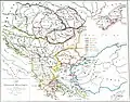 Serbian Empire in 1358 according to Louis Etienne Dussieux