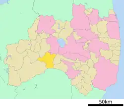 Location of Shimogōin Fukushima Prefecture