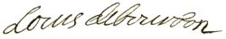 Louis II de Bourbon's signature