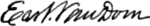 Cursive signature in ink
