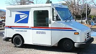 A USPS Grumman LLV mail truck