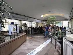 Inside the zoo's Elephant House before transformation into Elephant Community Center.