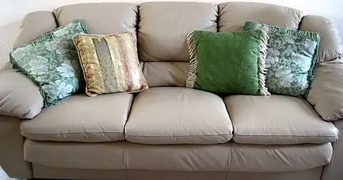 A leather couch