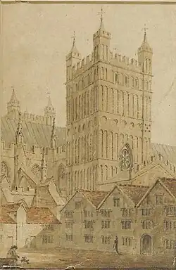 South Tower of Exeter Cathedral by W. Davey.