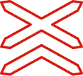 P-11a Level crossing (Two or more railroad tracks)