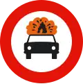 R-109 No vehicles transporting explosive or flammable goods