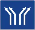 S-63 Double fork to the left and right on a four-lane road