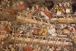 Naval Battle of Punta San Salvatore by Spinello Aretino