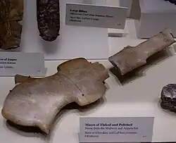 A ceremonial mace from the Spiro site