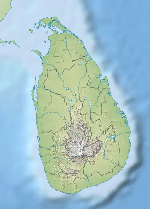 Map showing the location of Udawalawe Elephant Transit Home
