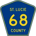 State Road 68 and County Road 68 marker