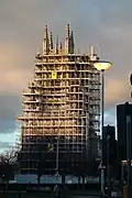 Church undergoing maintenance work in January 2015