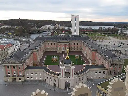 The reconstructed Potsdam City Palace with Fortuna portico, 2016
