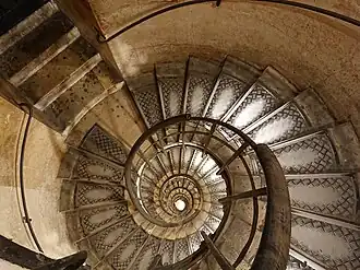 Stairway with 284 steps leading to the rooftop terrace at the top of the&nbsp;arch.