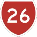 State Highway 26 marker
