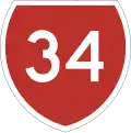 State Highway 34 marker