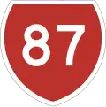 State Highway 87 marker