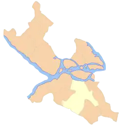 Location of Enskede-Årsta-Vantör shown in yellow