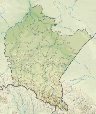 Map showing the location of San Valley Landscape Park