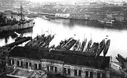 Submarines captured by the Germans at Sevastopol, 1918.