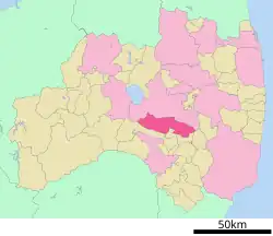 Location of Sukagawa in Fukushima Prefecture