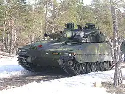 Bofors 40 armed Swedish Combat Vehicle 90 (CV9040)