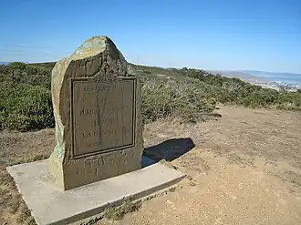 1769:Sweeney Ridge – First view of San Francisco Bay by Portolá expedition