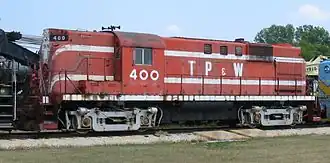 Preserved TP&W RS11 number 400 at the Illinois Railway Museum