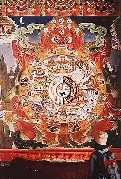 The mandala at the "Kakaling", the entry gate to the Tawang Monastery.