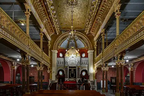 Interior of the synagogue
