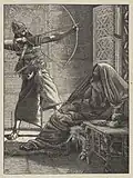 Image of The Arrow of Deliverance, illustration by Arthur Murch in the Dalziels' Bible