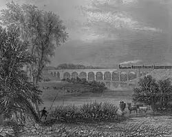 The Avon Viaduct at Wolston in 1838[13]