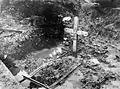 Makeshift grave at the scene of the fighting.