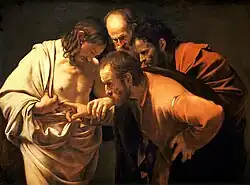 The Incredulity of Saint Thomas, Caravaggio, Sansoucci Palace, Postdam