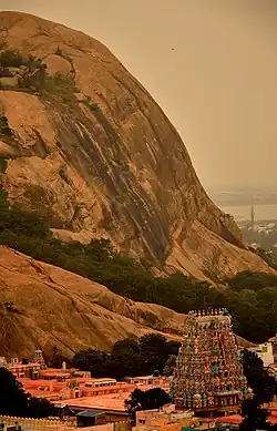 Thiruparankundram municipality, temple and rock hill