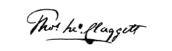 Thomas John Claggett's signature