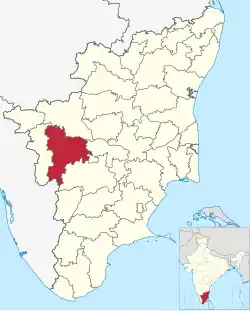 Location in Tamil Nadu