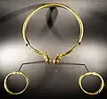 Gold torc and bracelets