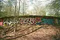 Abandoned cistern atop a hill overlooking the hospital site