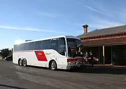 Trotter's Coach Design bodied Mercedes-Benz O500RF-3 at Stawell in January 2009