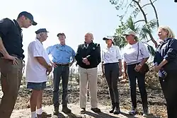 President Donald J. Trump and First Lady Melania Trump, alongside Florida Governor Rick Scott and his wife Mrs. Ann Scott, tour the Lynn Haven Community in Lynn Haven, Fla. Monday, October 15, 2018, and meet with the residents impacted by Hurricane Michael.