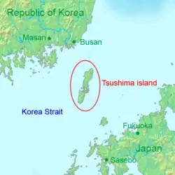 Tsushima, located in Nagasaki Prefecture, Japan
